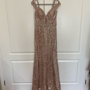 Off Shoulder Sparkly Dress